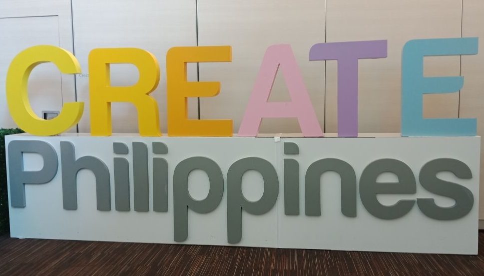 colurful design of create Philippines in different colors