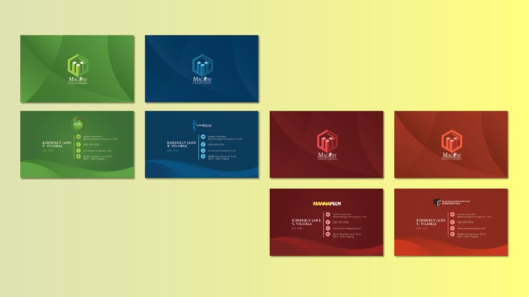 Mackay business card mockup design in two different colors