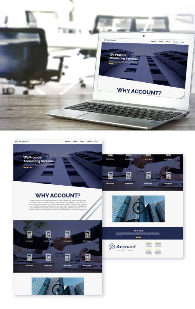 mockup design website for an accounting firm agencies