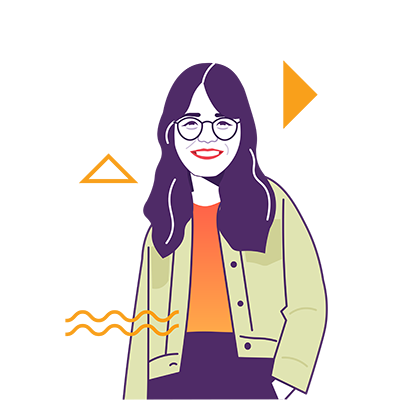 animated vector of a happy girl wearing sunglass