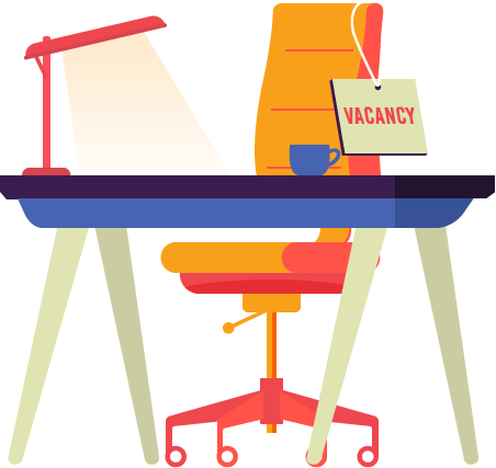 basic table and chair for digital expert job vacancy